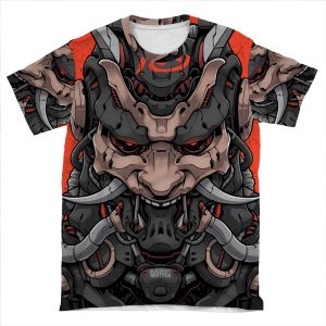 Oni Mecha - Blackout Ver. AOP T-shirt Tee