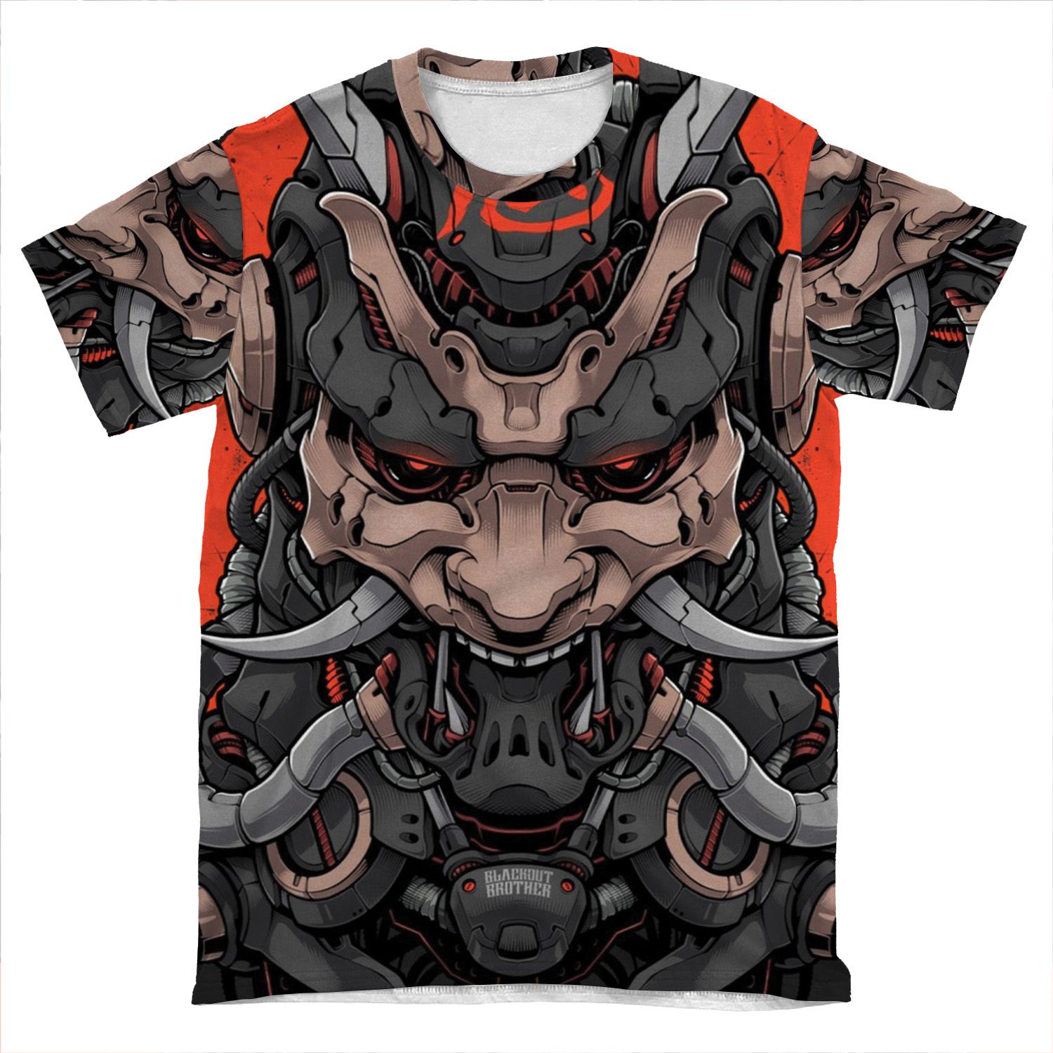 Oni Mecha - Blackout Ver. AOP T-shirt Tee