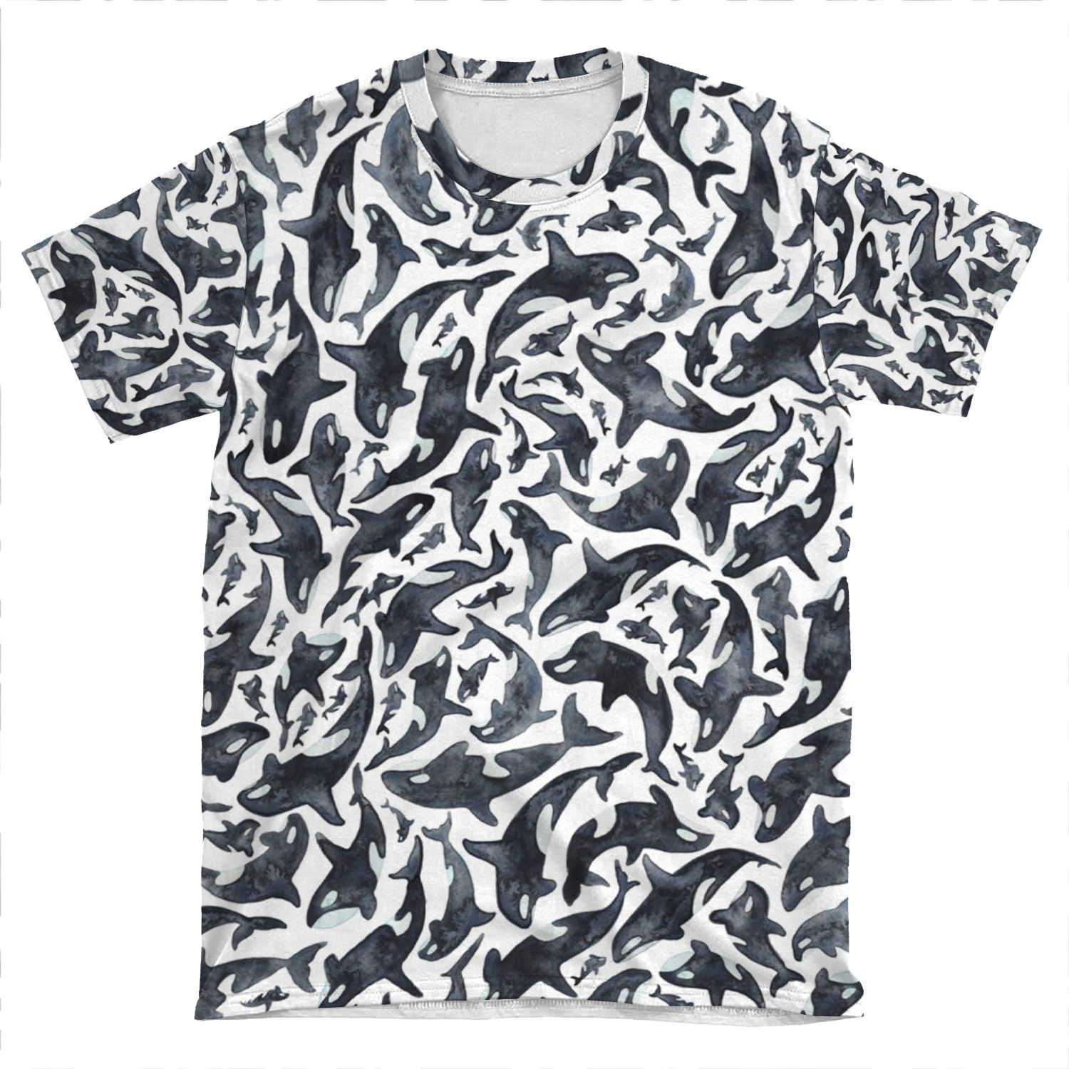 Orcas Or Killer Whales AOP T-shirt Tee