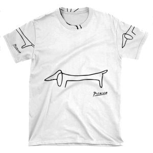 Pablo Picasso Dog (Lump) Artwork, Sketch Reproduction AOP T-shirt Tee