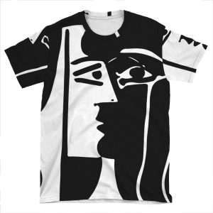 Pablo Picasso Kiss 1979 Artwork Reproduction For T Shirt, Framed Prints AOP T-shirt Tee