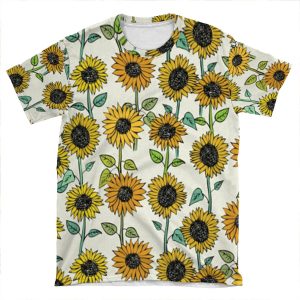Painted Sunflowers AOP T-shirt Tee