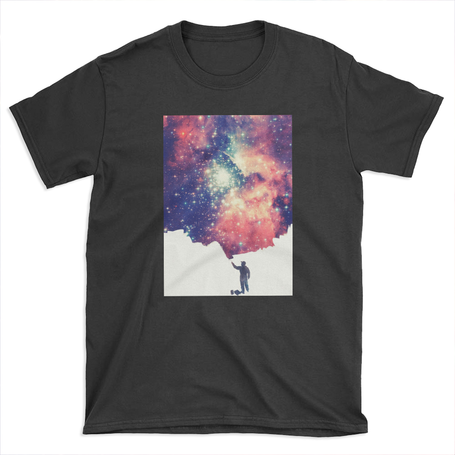 Painting the universe (Colorful Negative Space Art) T-shirt Tee