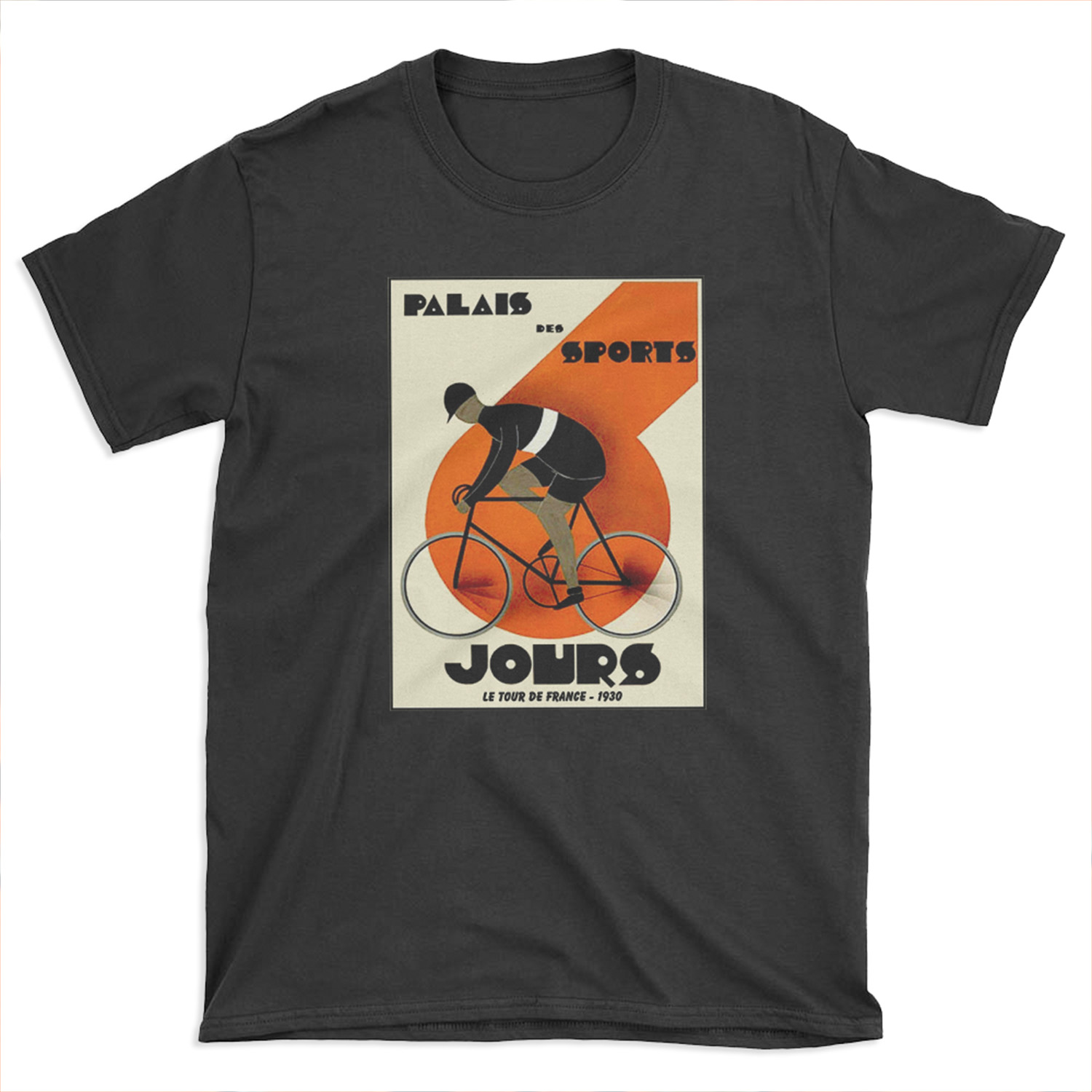 PALAIS des SPORT : Vintage 1930 Tour De France Print T-shirt Tee