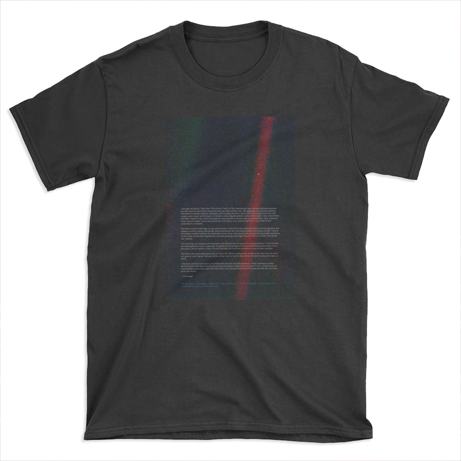 Pale Blue Dot — Voyager 1 & Carl Sagan quote ⛔ HQ-quality T-shirt Tee