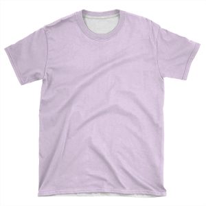 Pale Lilac Solid Color AOP T-shirt Tee