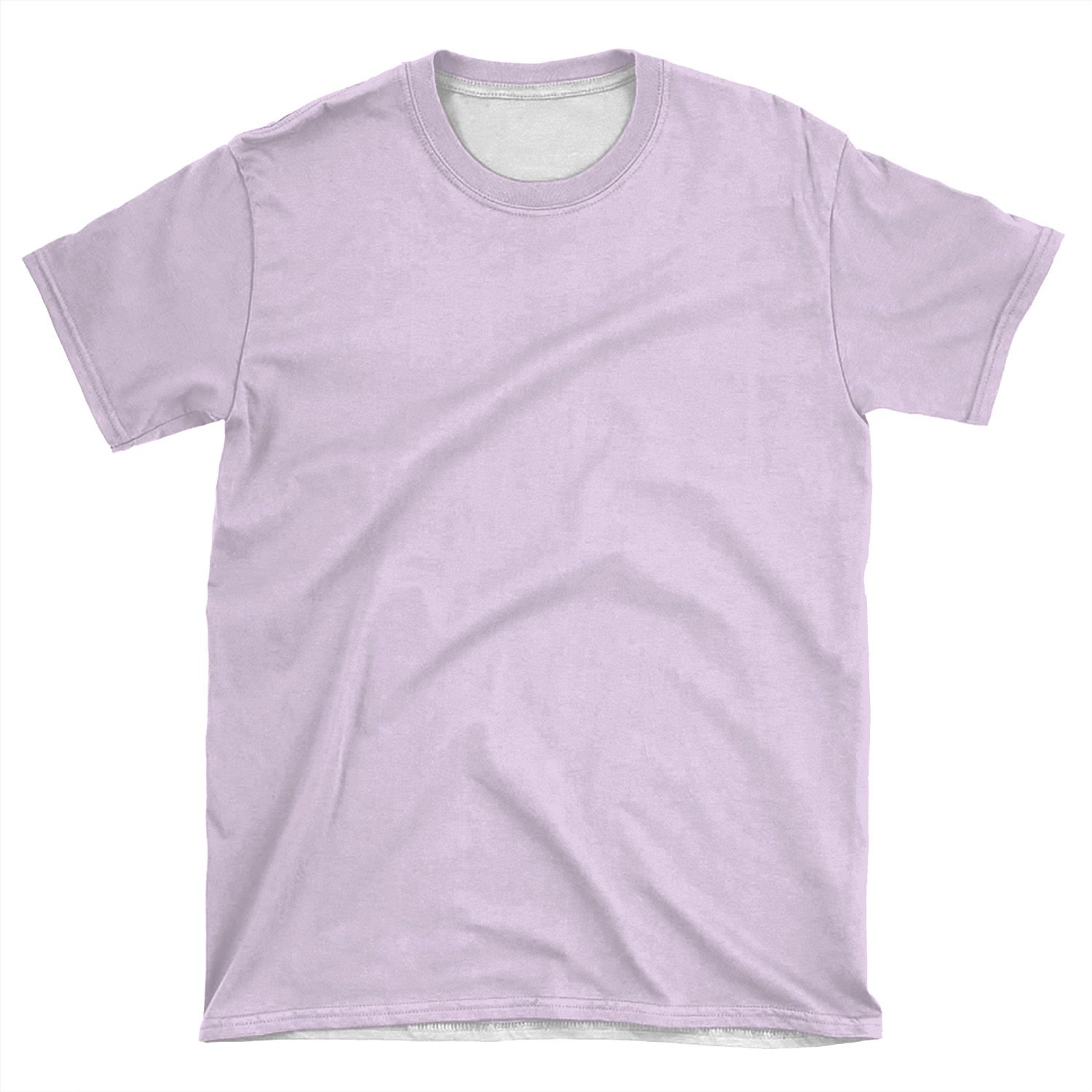 Pale Lilac Solid Color AOP T-shirt Tee