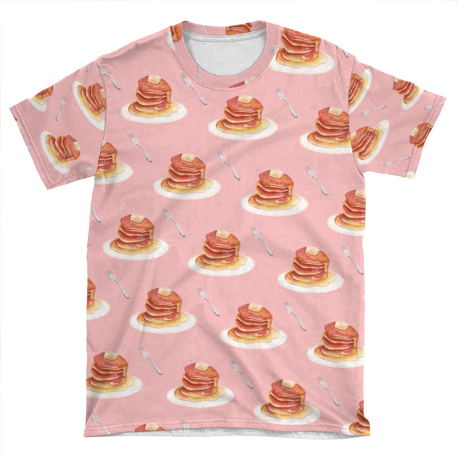 Pancake Pattern AOP T-shirt Tee