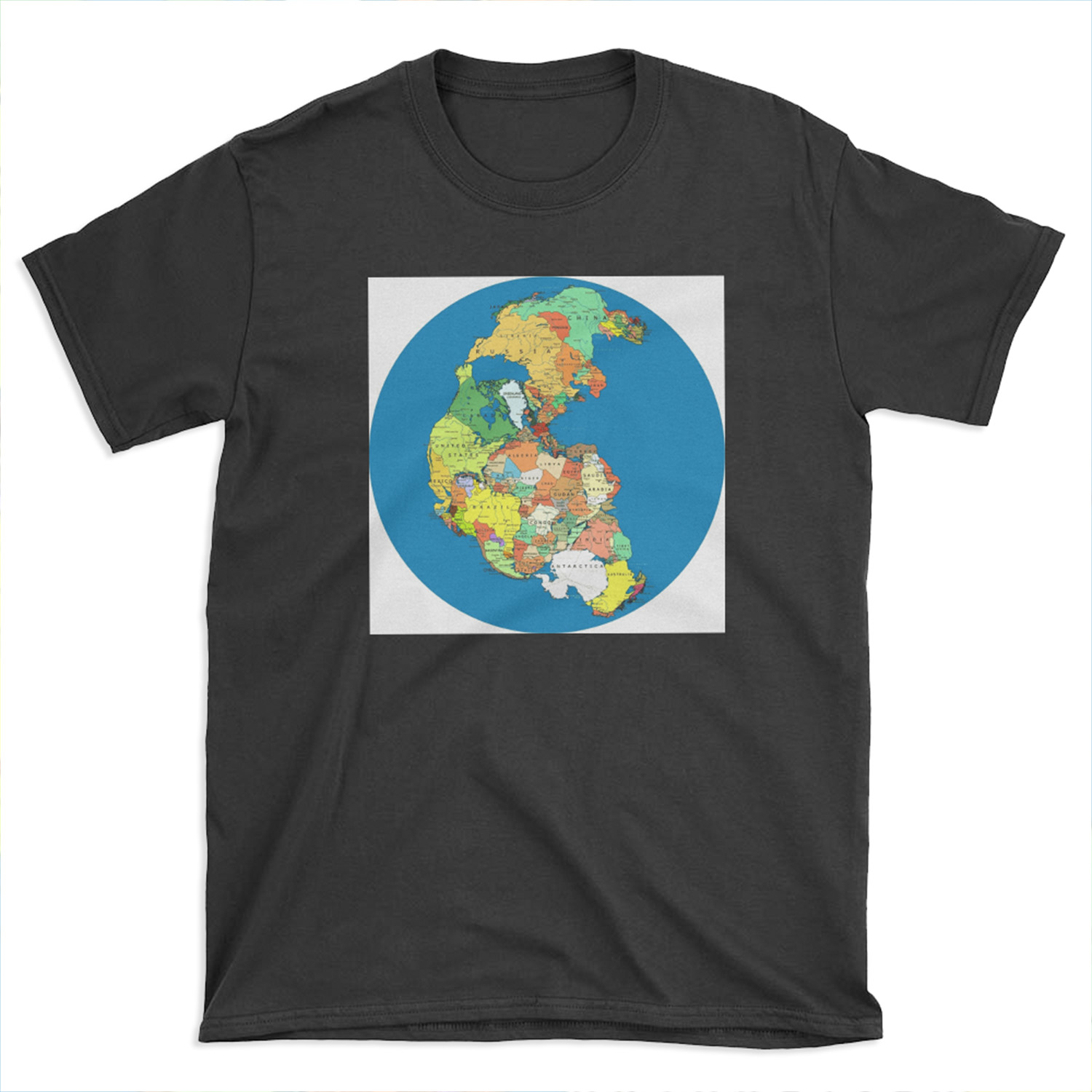 Pangea Political World Map T-shirt Tee