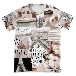 Parisian Mornings Vogue Collage AOP T-shirt Tee