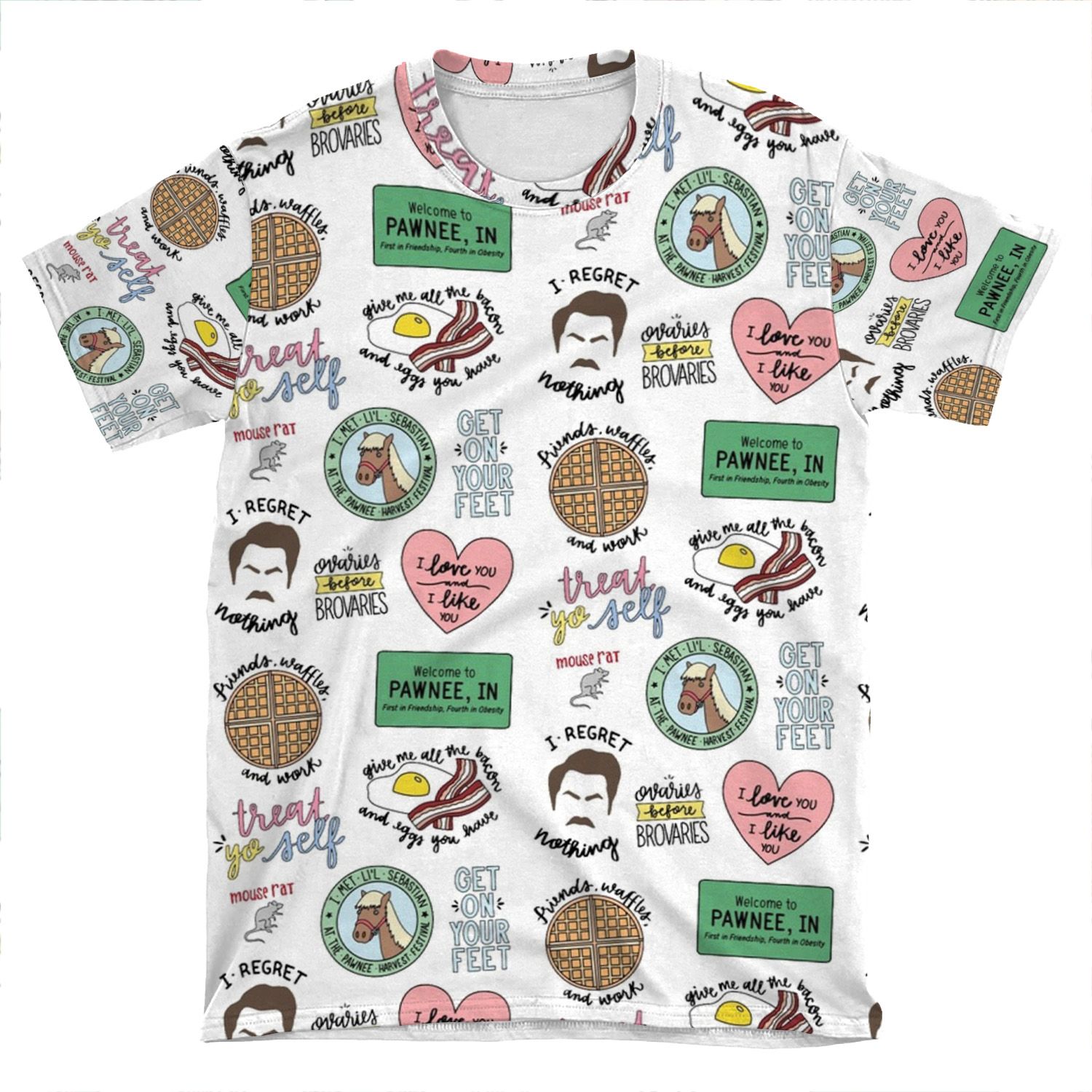 Parks And Recreation Tv Show Art AOP T-shirt Tee