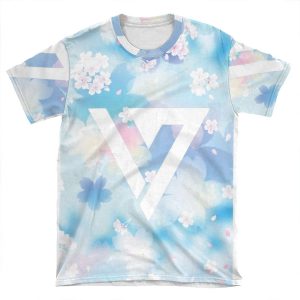 Pastel Floral Seventeen Kpop AOP T-shirt Tee