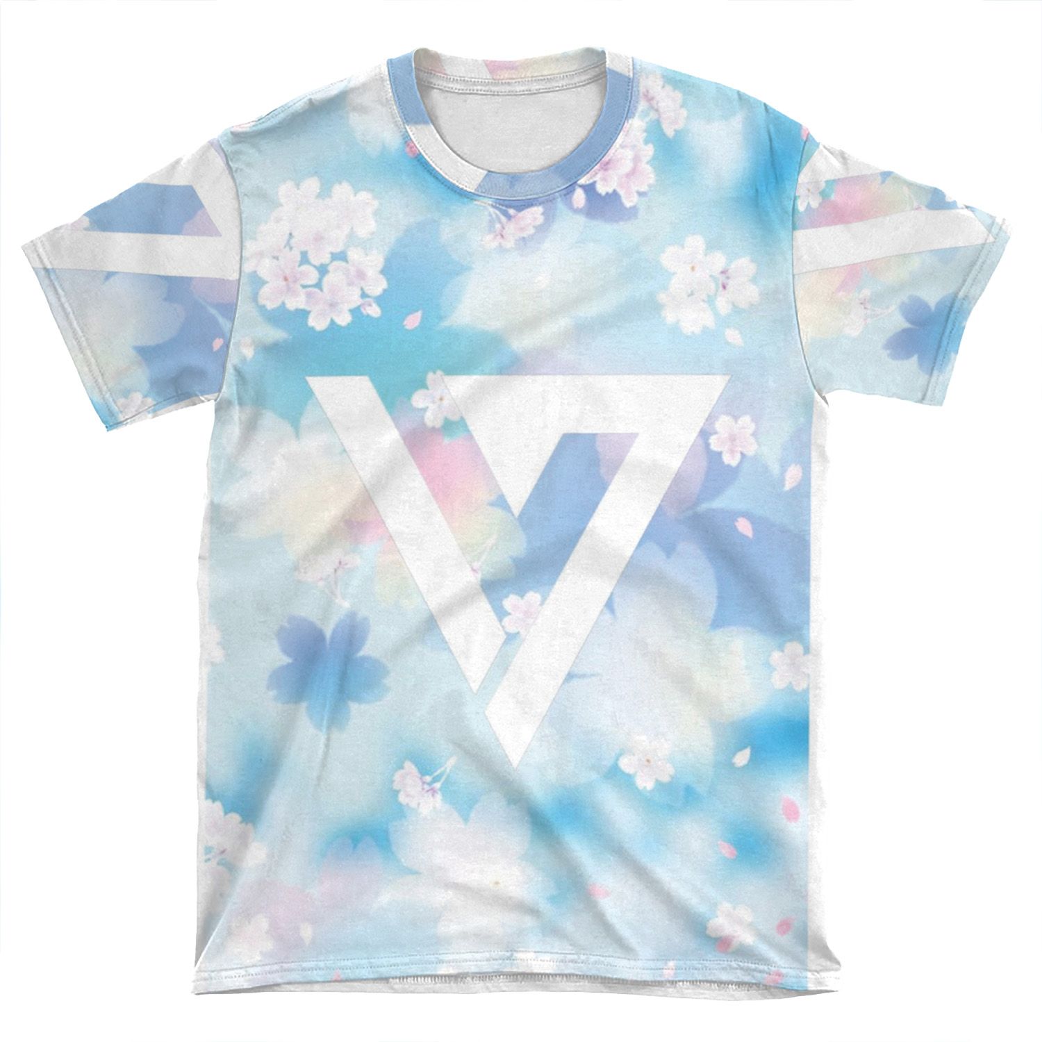 Pastel Floral Seventeen Kpop AOP T-shirt Tee