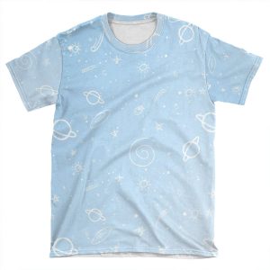Pastel Galaxy- Blue AOP T-shirt Tee