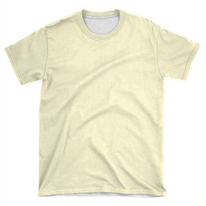 Pastel Lemon Yellow Pale Soft Meringue Yellow Solid Color AOP T-shirt Tee