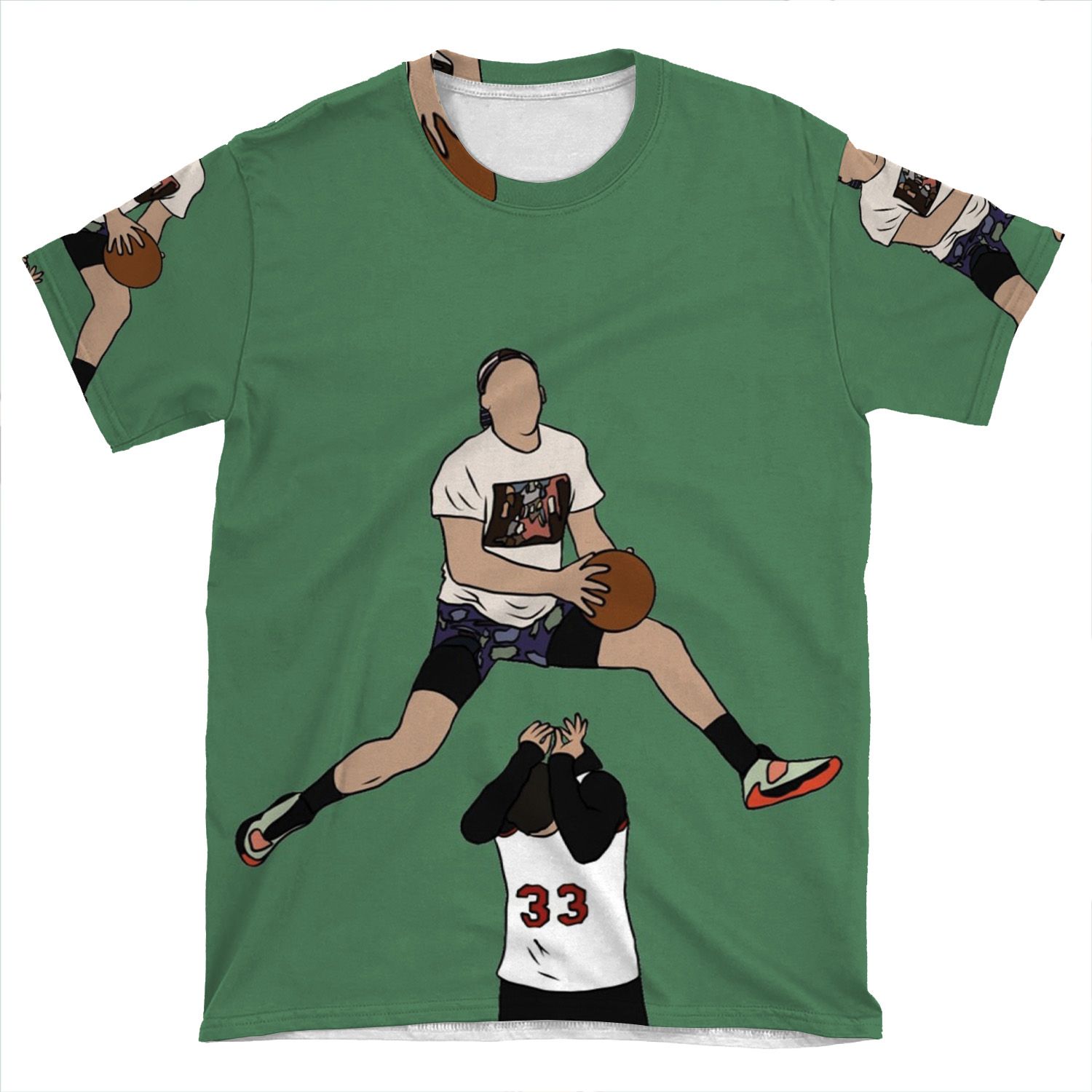 Pat Connaughton Dunk Over Christian Yelich AOP T-shirt Tee