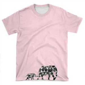 Patchwork Elephant AOP T-shirt Tee