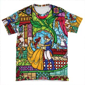 Patterns Of The Stained Glass Window AOP T-shirt Tee