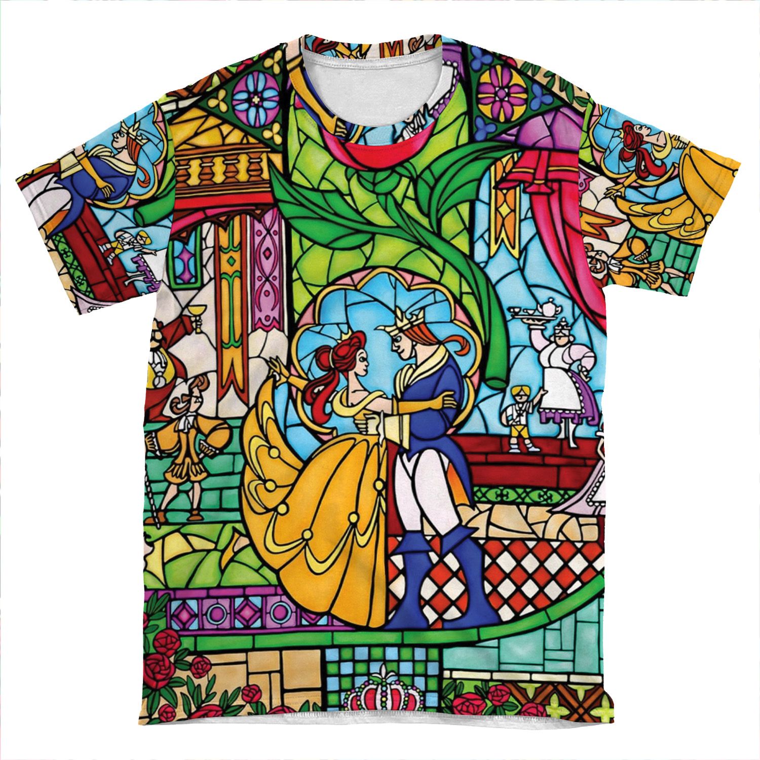 Patterns Of The Stained Glass Window AOP T-shirt Tee