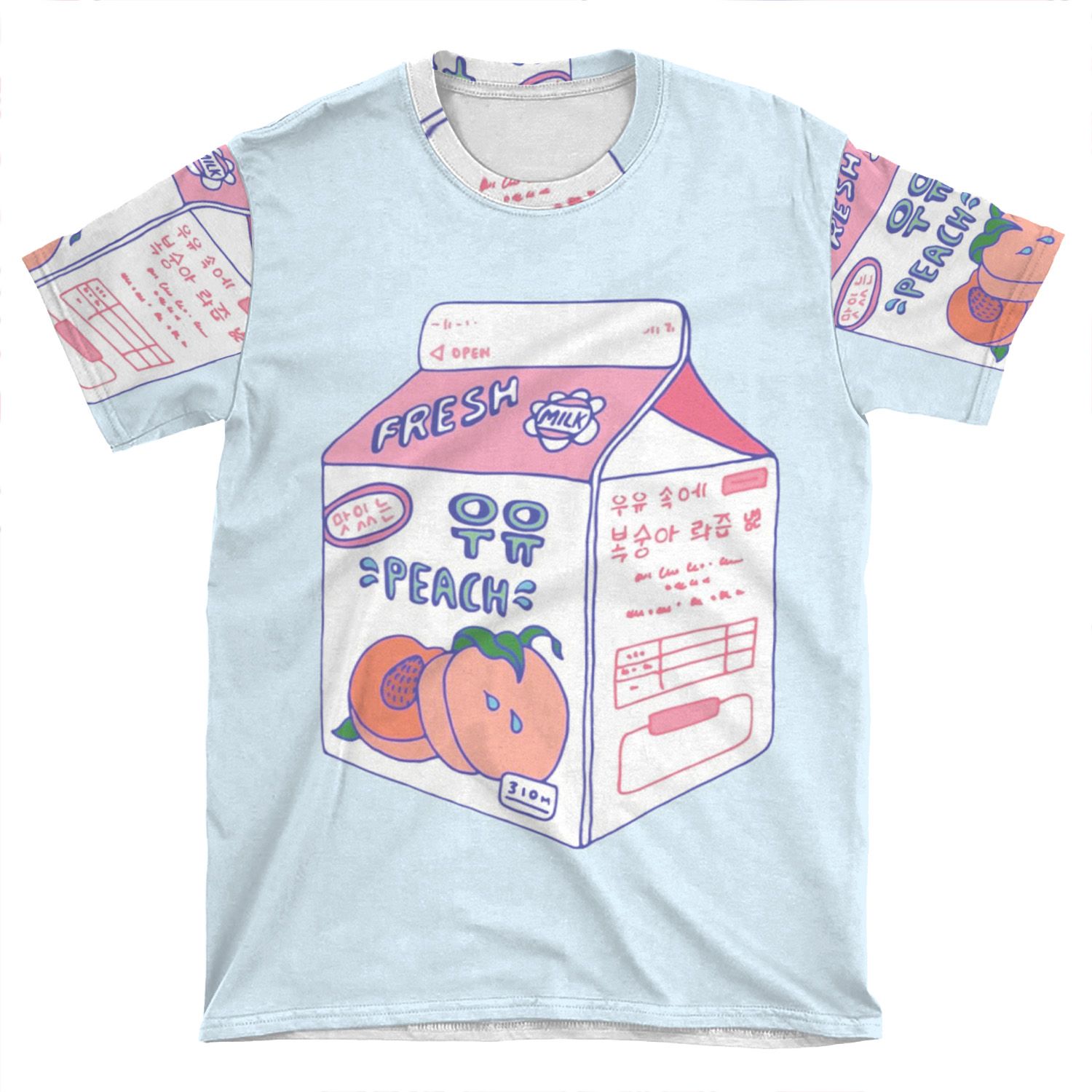 Peach Milk Carton AOP T-shirt Tee