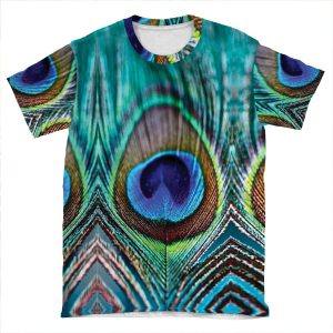 Peacock Feather AOP T-shirt Tee