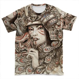 Peacock Samurai AOP T-shirt Tee