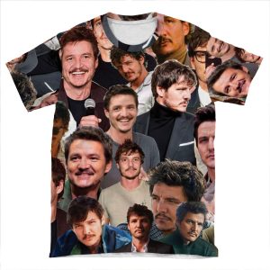 Pedro Pascal Photo Collage AOP T-shirt Tee