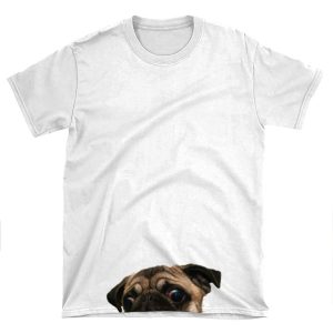 Peek A Pug AOP T-shirt Tee