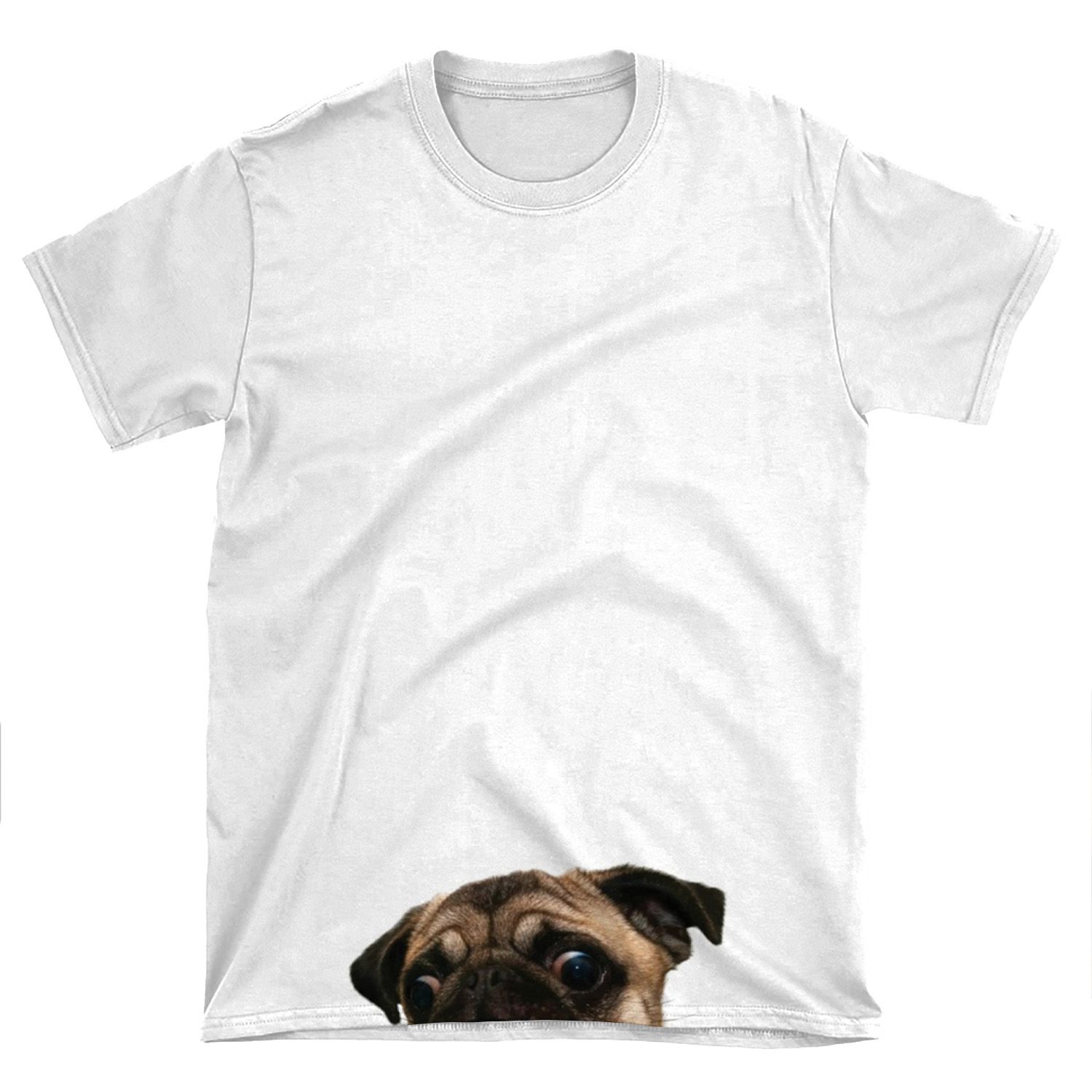 Peek A Pug AOP T-shirt Tee