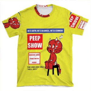 Peep Show Hellboy Hot Stuff AOP T-shirt Tee