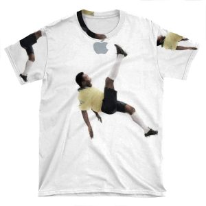 Pele Kicking An Apple AOP T-shirt Tee
