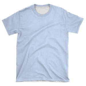 Periwinkle Blue Solid Color AOP T-shirt Tee