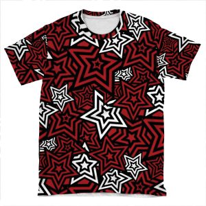 Persona 5 Royal Phantom Thief Star Mask Pattern AOP T-shirt Tee