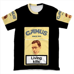 Philosopher Albert Camus AOP T-shirt Tee