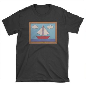 picture of the simpsons boat drawing T-shirt Tee