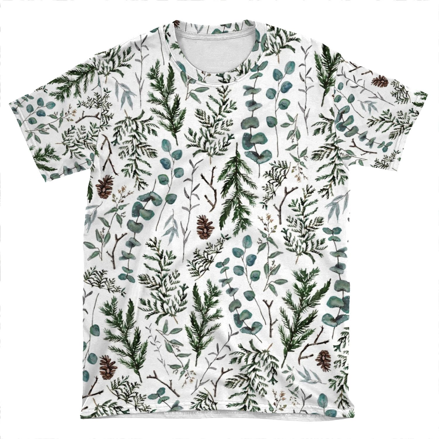 Pine And Eucalyptus Greenery AOP T-shirt Tee