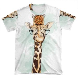 Pineapple Giraffe AOP T-shirt Tee