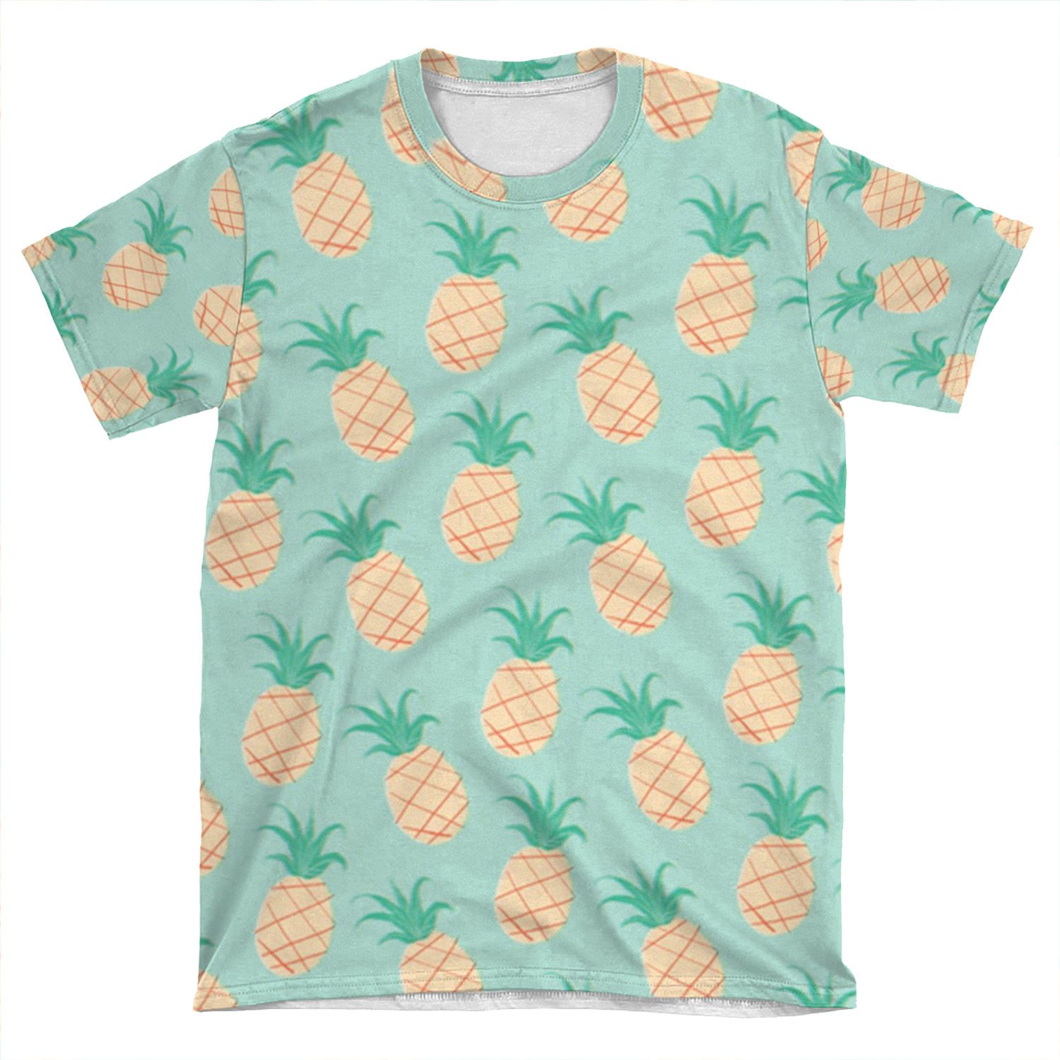 Pineapple Print / Pattern Phone AOP T-shirt Tee