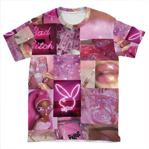 Pink Baddie Aesthetic Poster AOP T-shirt Tee