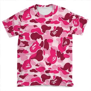 Pink Bape Camo AOP T-shirt Tee