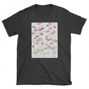 Pink Cosmos Flowers T-shirt Tee
