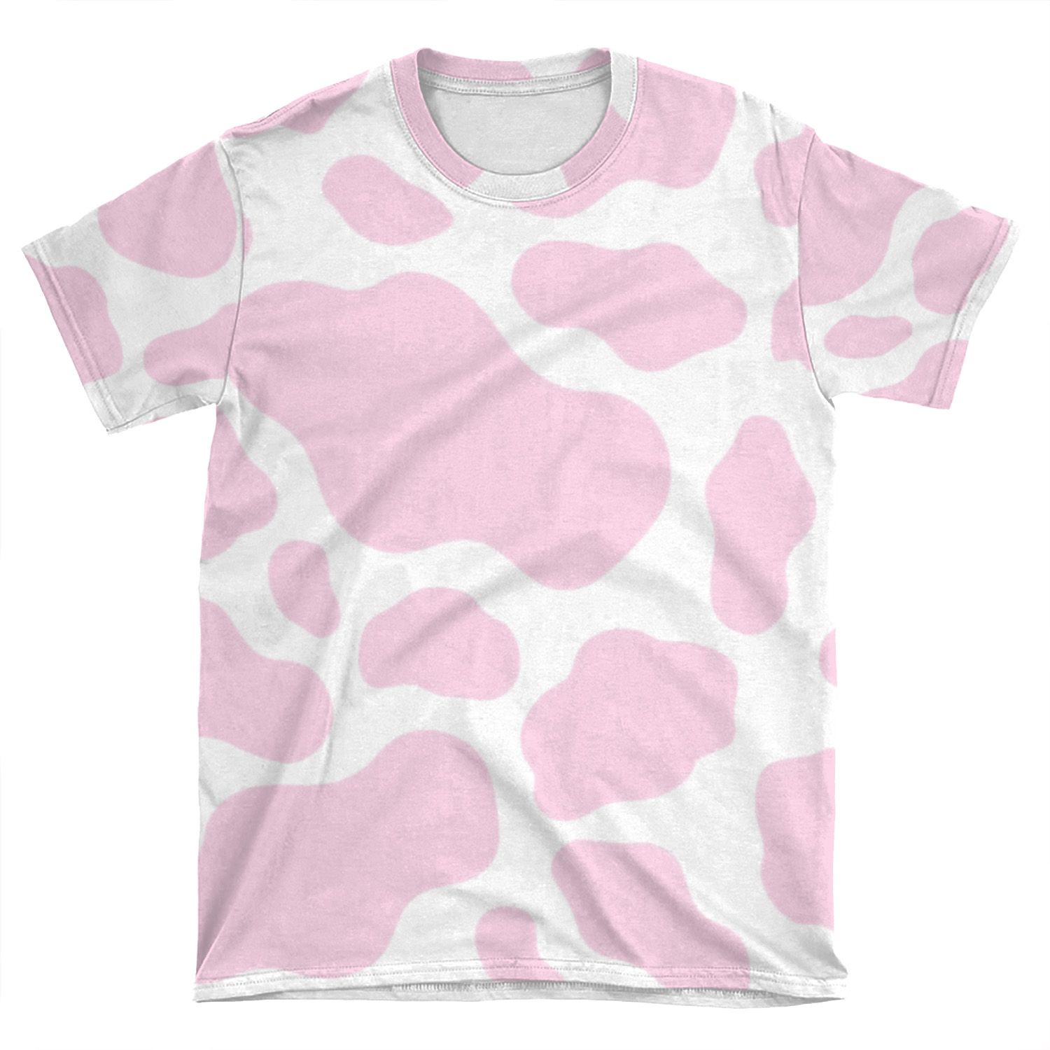 Pink Cow Print AOP T-shirt Tee