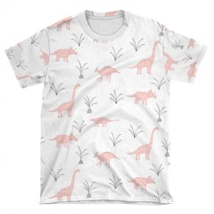 Pink Dinosaurs AOP T-shirt Tee