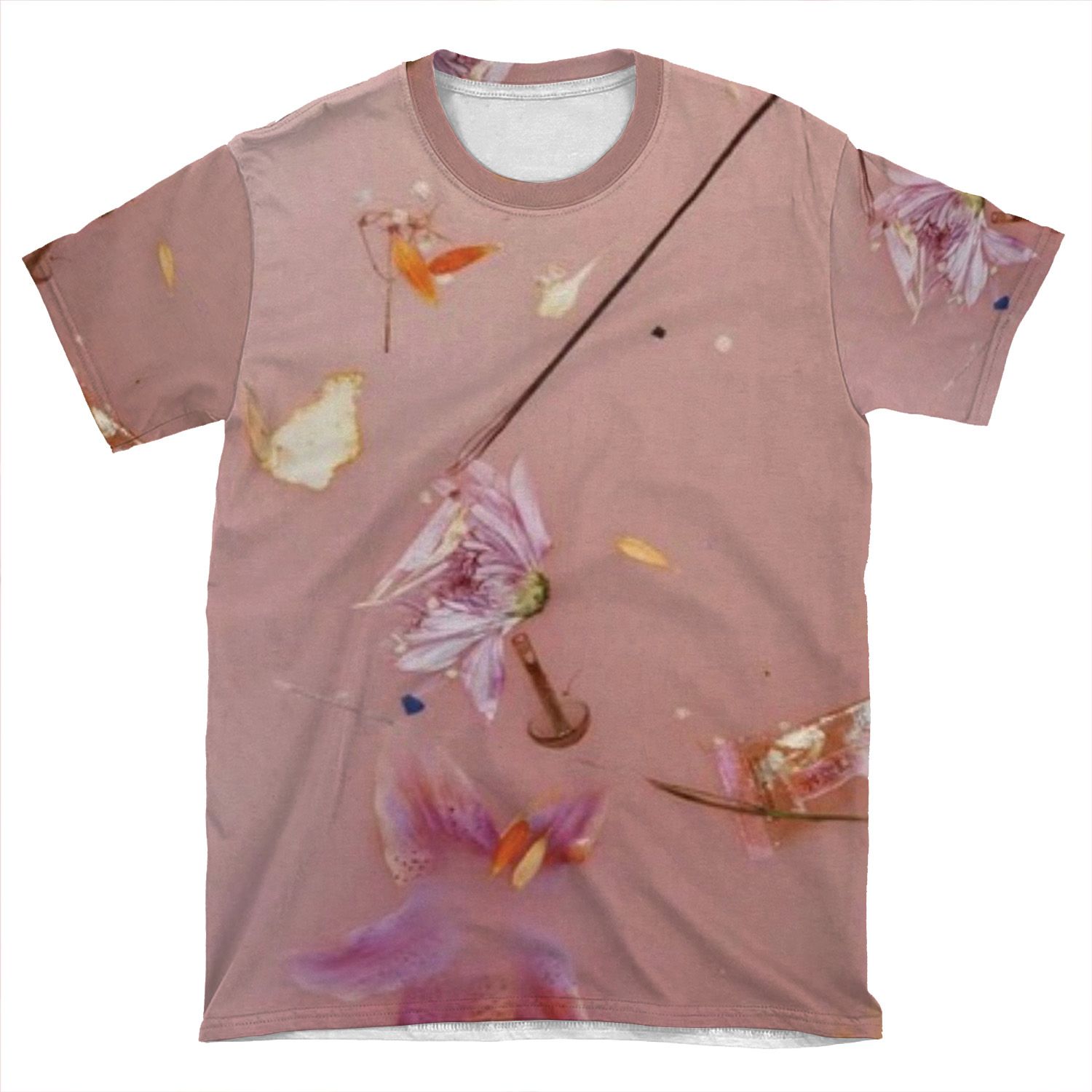 Pink Flowers AOP T-shirt Tee