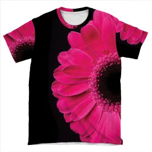 Pink Gerbera AOP T-shirt Tee