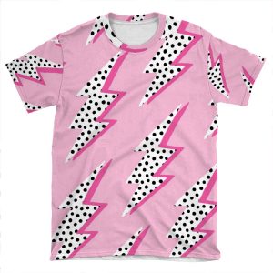Pink Lightning Bolt 2 AOP T-shirt Tee