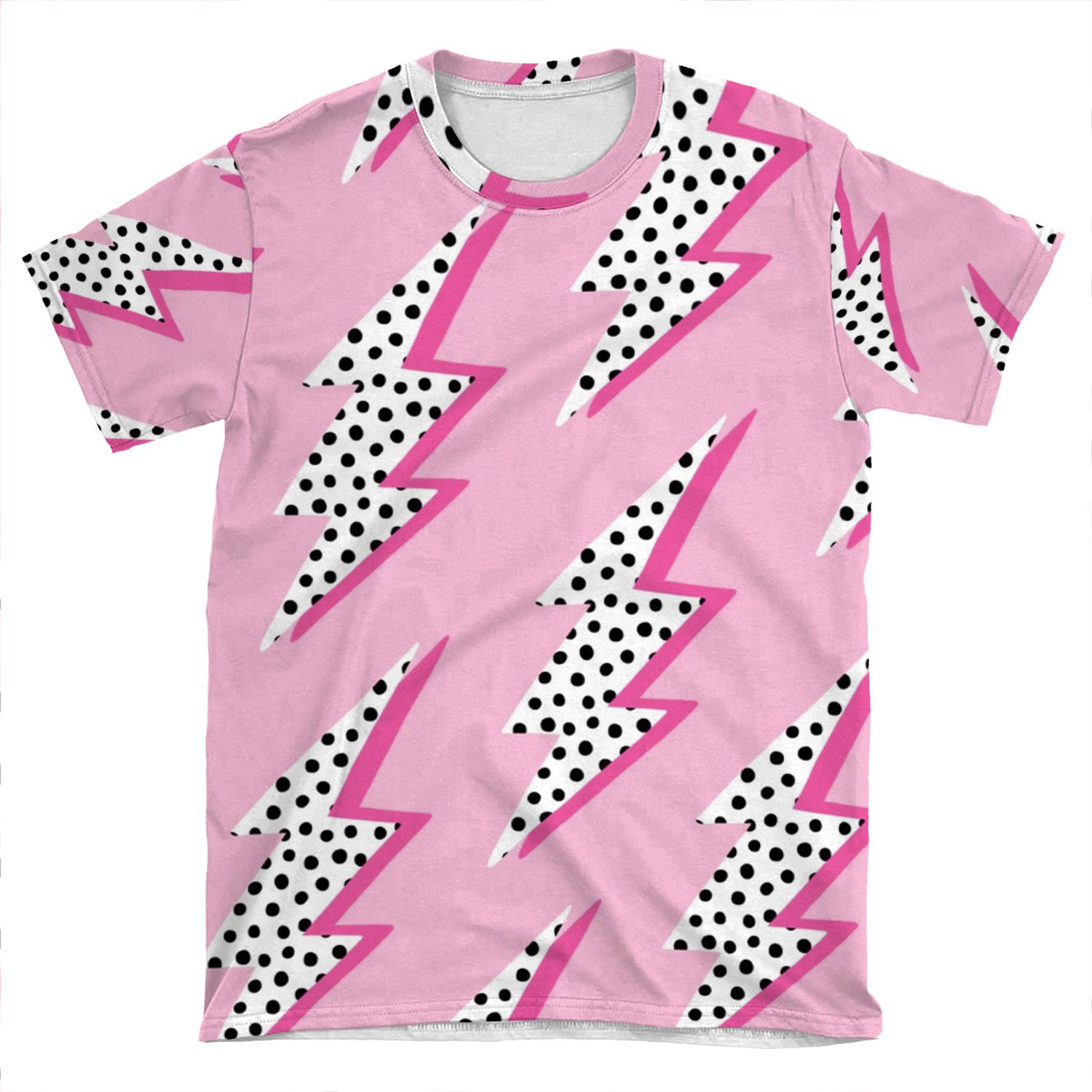 Pink Lightning Bolt 2 AOP T-shirt Tee
