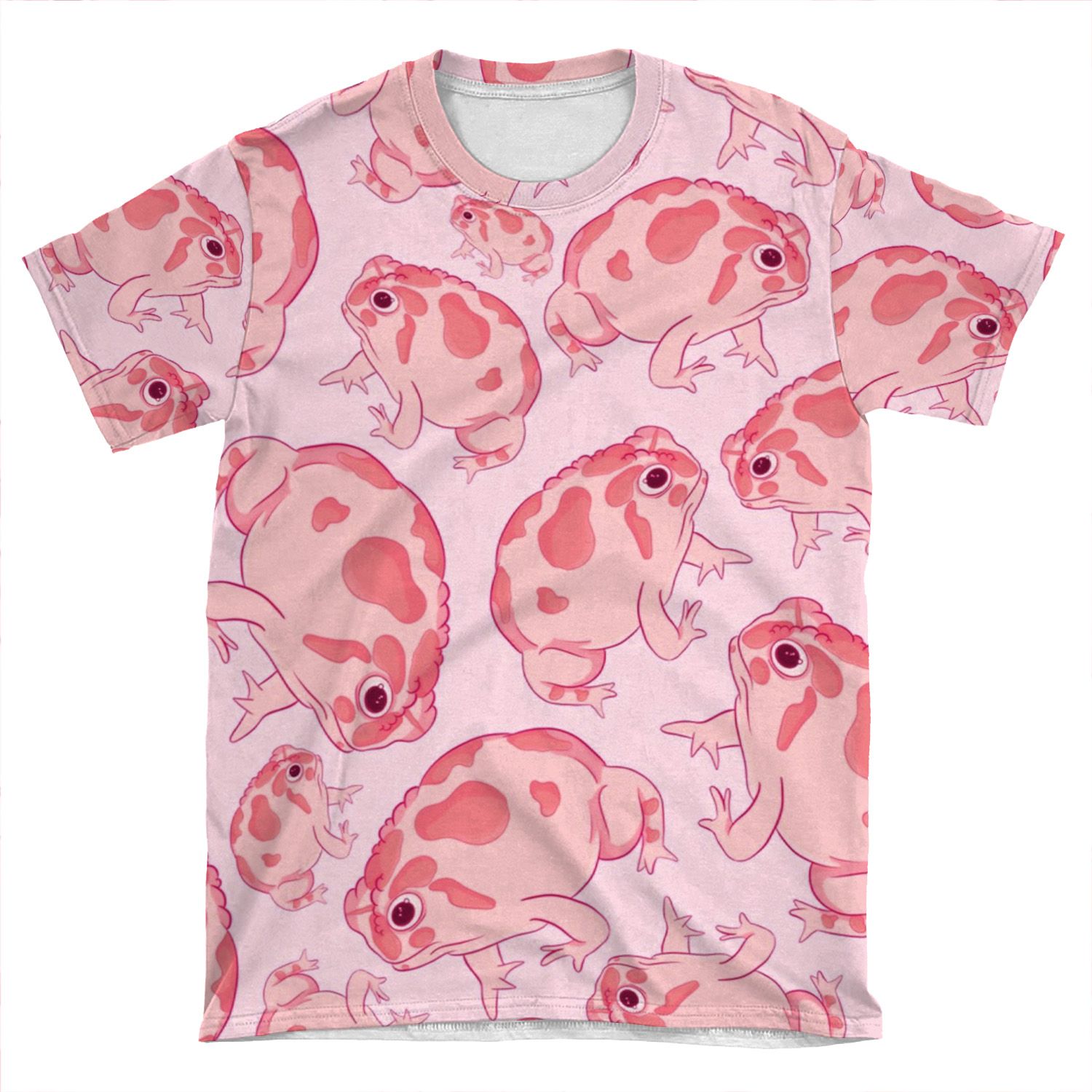 Pink Northern Spadefoot Toad AOP T-shirt Tee