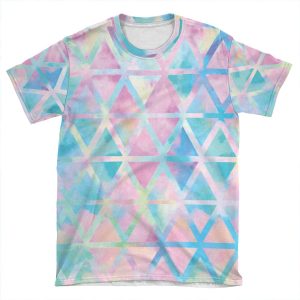 Pink Pastel Aztec Pattern AOP T-shirt Tee