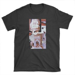pink retro happiness collage T-shirt Tee
